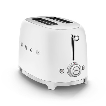 Smeg - Toster na 2 kromki, biały mat z linii 50's Style TSF01WHMEU