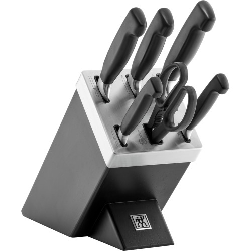 Zwilling - zestaw 5 noży w bloku samoostrzącym czarny