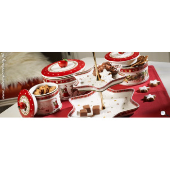 Villeroy & Boch - Winter Bakery Delight -  Pudełko na ciastka L z motywem świątecznym 13x17cm