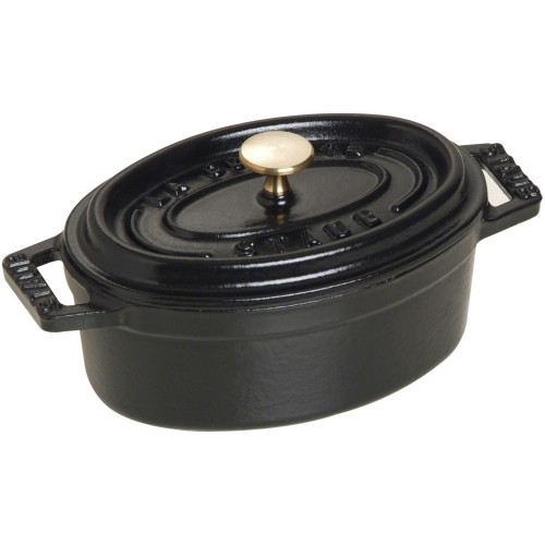 Staub - mini garnek żeliwny owalny 250 ml, czarny