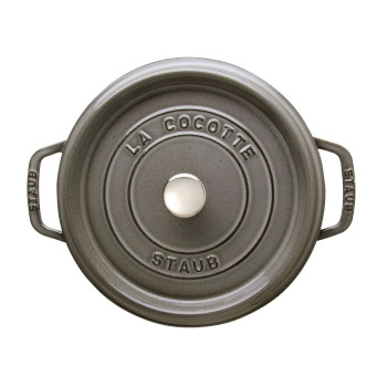 Staub - garnek żeliwny okrągły 3.8 ltr, grafitowy