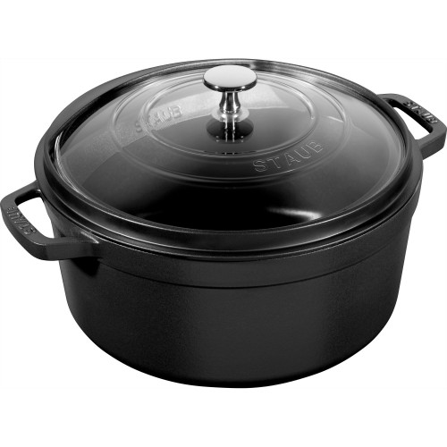 Staub - szklana pokrywka 26 cm, czarny