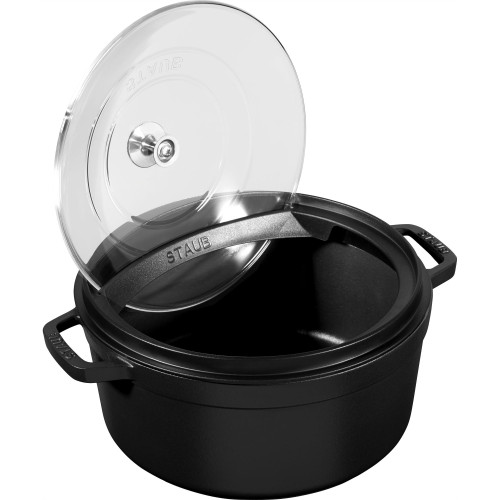 Staub - szklana pokrywka 26 cm, czarny