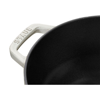 Staub - garnek żeliwny okrągły snowflake 3.6 ltr, truflowy