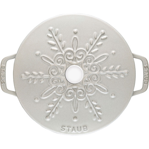 Staub - garnek żeliwny okrągły snowflake 3.6 ltr, truflowy