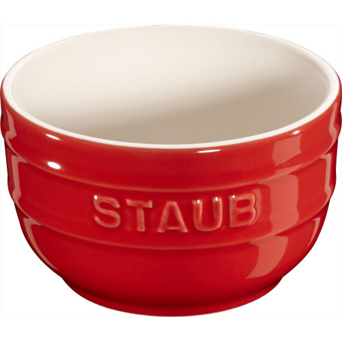 Staub - zestaw 4 ramekinów okrągłych 9 cm, czerwony