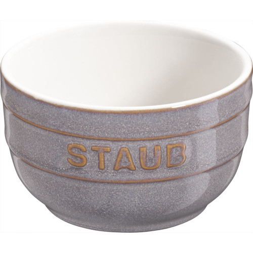 Staub - zestaw 4 ramekinów okrągłych 9 cm, antyczny grafitowy