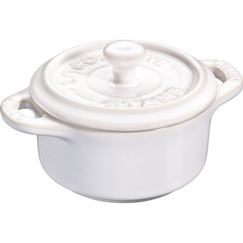 Staub - 4x Mini Cocotte okrągły 10 cm, kość słoniowa