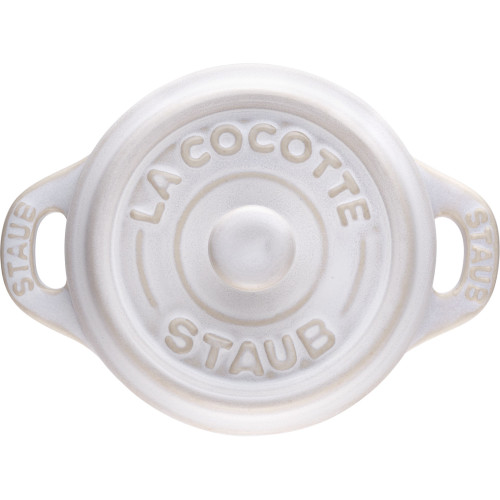 Staub - 4x Mini Cocotte okrągły 10 cm, kość słoniowa