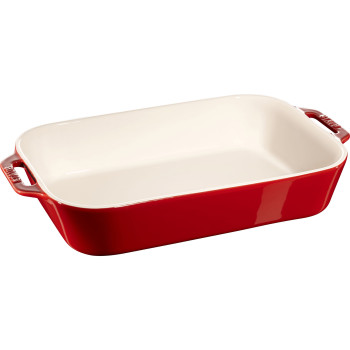 Staub - zestaw 3 półmisków prostokątnych, czerwony