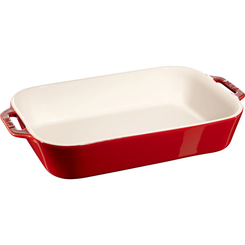 Staub - zestaw 3 półmisków prostokątnych, czerwony