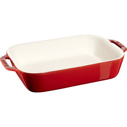 Staub - zestaw 3 półmisków prostokątnych, czerwony