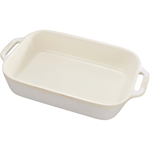 Staub - zestaw 3 półmisków prostokątnych, biały