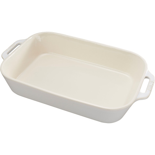 Staub - zestaw 3 półmisków prostokątnych, biały
