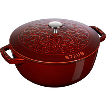 Staub - garnek żeliwny okrągły lilia 3.5 ltr, grenadynowy