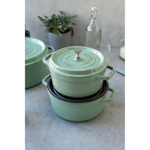 Staub - garnek żeliwny okrągły 2.2 ltr miętowy