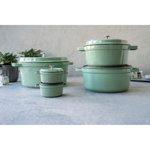 Staub - garnek żeliwny okrągły 2.2 ltr miętowy