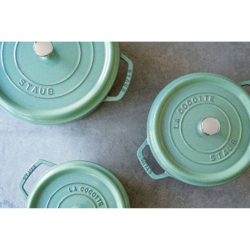 Staub - garnek żeliwny okrągły 2.2 ltr miętowy