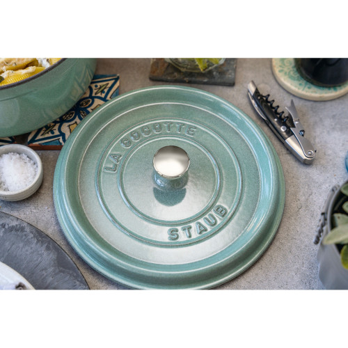 Staub - garnek żeliwny okrągły 5.2 ltr, miętowy