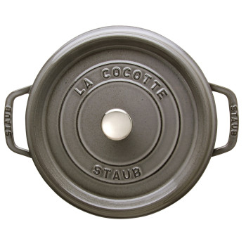 Staub - garnek żeliwny okrągły 2.2 ltr, grafitowy