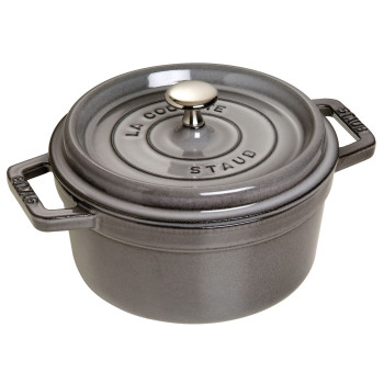 Staub - garnek żeliwny okrągły 2.6 ltr, grafitowy