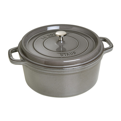 Staub - garnek żeliwny okrągły 6.7 ltr, grafitowy