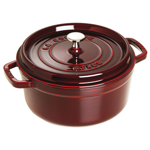 Staub - garnek żeliwny okrągły 5.2 ltr, grenadynowy