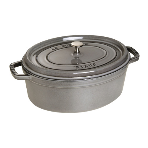 Staub - garnek żeliwny owalny 8 ltr, grafitowy