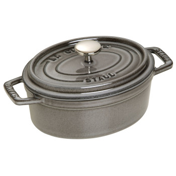 Staub - garnek żeliwny owalny 600 ml, grafitowy
