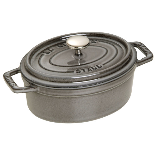 Staub - garnek żeliwny owalny 600 ml, grafitowy