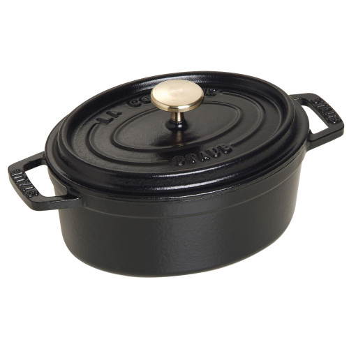 Staub - garnek żeliwny owalny 600 ml, czarny
