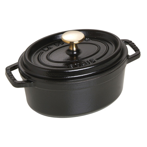 Staub - garnek żeliwny owalny 1 ltr, czarny