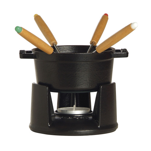 Staub - mini zestaw do fondue 10 cm, czarny