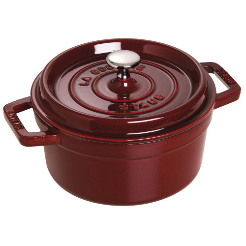 Staub - garnek żeliwny okrągły 2.2 ltr, grenadynowy