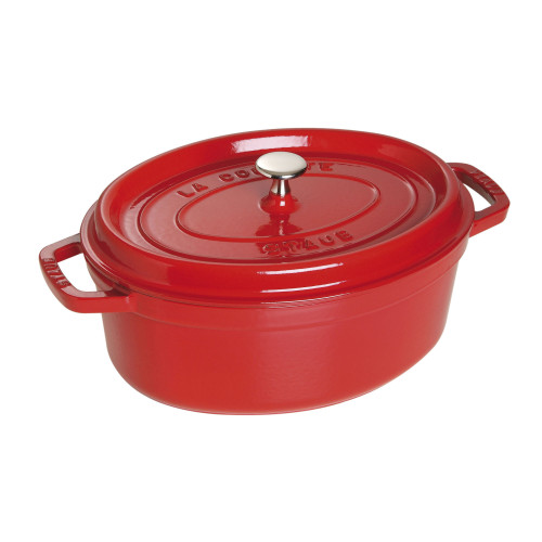 Staub - garnek żeliwny owalny 3.2 ltr, czerwony