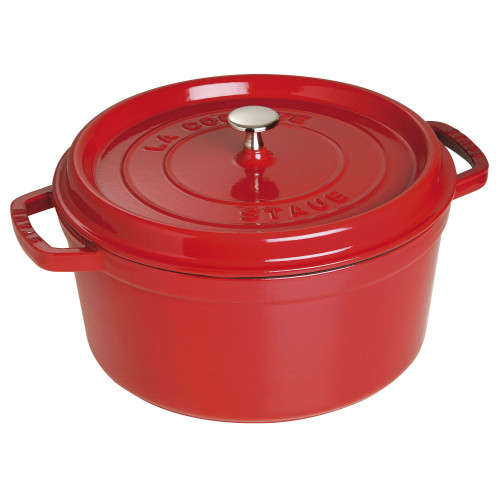 Staub - garnek żeliwny okrągły 6.7 ltr, czerwony