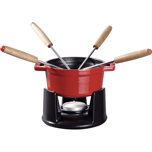 Staub - mini zestaw do fondue 10 cm, czerwony