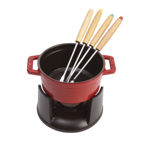 Staub - mini zestaw do fondue 10 cm, czerwony
