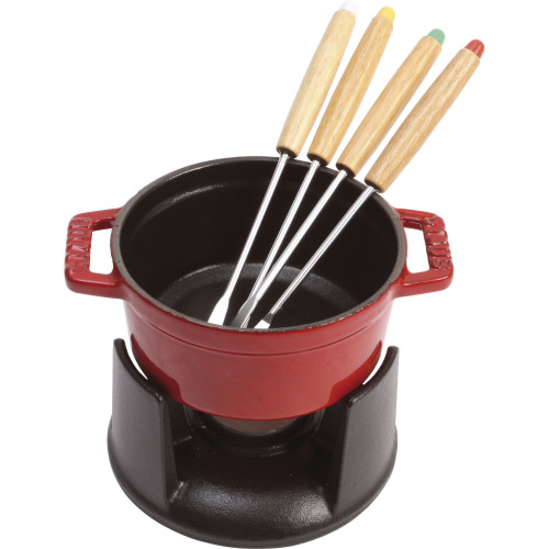 Staub - mini zestaw do fondue 10 cm, czerwony