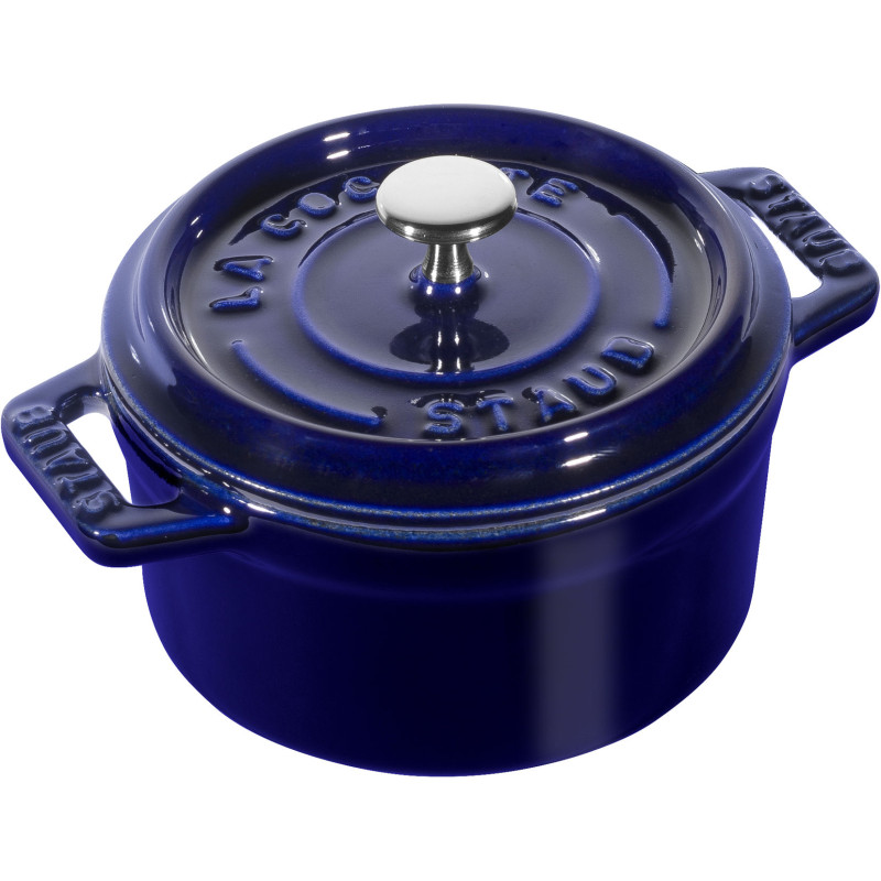 Staub - mini garnek żeliwny okrągły 250 ml, niebieski
