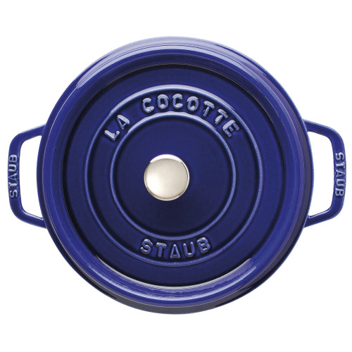 Staub - garnek żeliwny okrągły 3.8 ltr, niebieski
