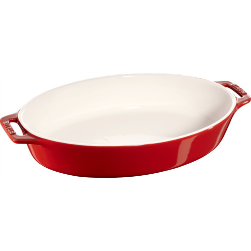 Staub - owalny półmisek ceramiczny 2.3 ltr, czerwony
