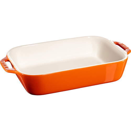 Staub - prostokątny półmisek ceramiczny 400 ml, pomarańczowy