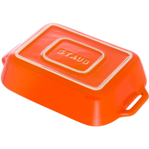 Staub - prostokątny półmisek ceramiczny 400 ml, pomarańczowy