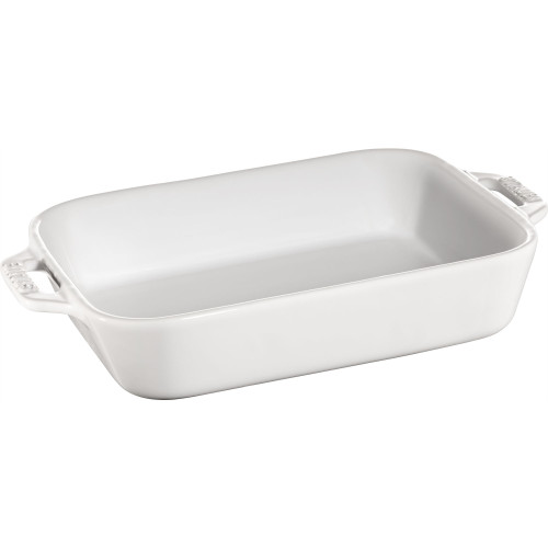 Staub - prostokątny półmisek ceramiczny 1.1 ltr, biały