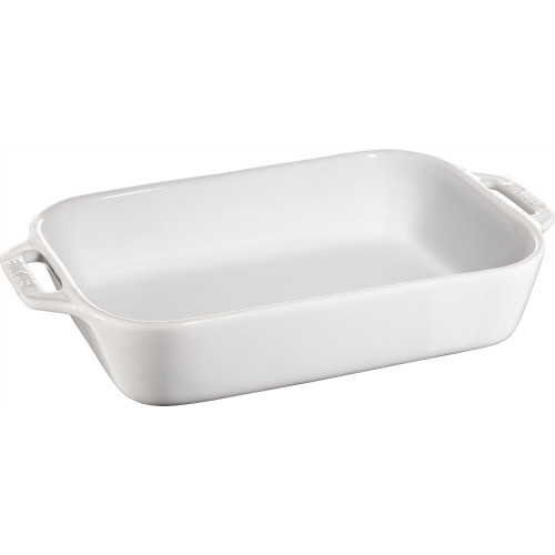 Staub - prostokątny półmisek ceramiczny 2.4 ltr, biały