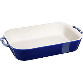 Staub - prostokątny półmisek ceramiczny 4.5 ltr, niebieski