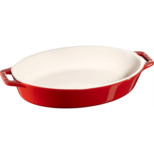 Staub - owalny półmisek ceramiczny 1.1 ltr, czerwony