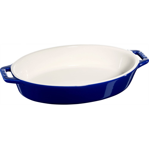 Staub - owalny półmisek ceramiczny 1.1 ltr, niebieski