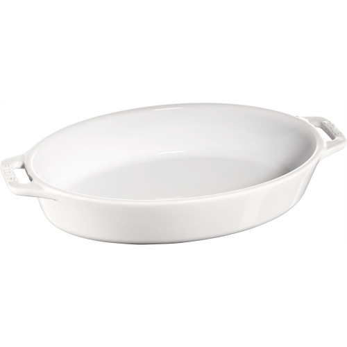 Staub - owalny półmisek ceramiczny 1.1 ltr, biały
